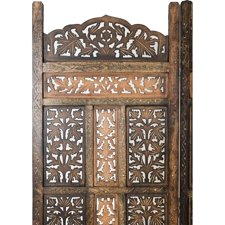 Marrakesch Orient & Mediterran Interior Paravent Orientalischer Paravent Krishna 180cm, Raumteiler, Sichtschutz, Handarbeit – Bild 3