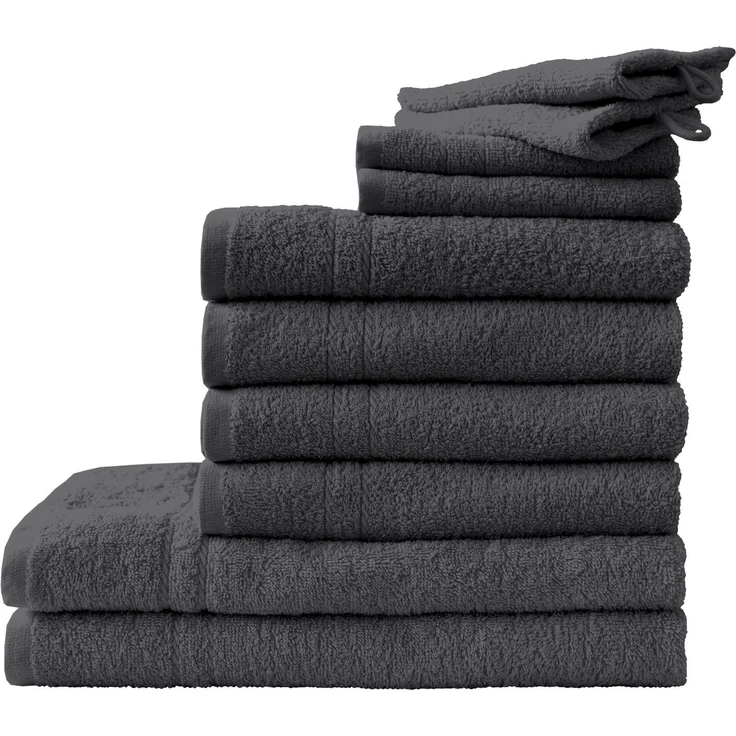 Dyckhoff Handtuch Set Kristall, Walkfrottee (Set, 10-St), mit feiner Bordüre – Bild 5