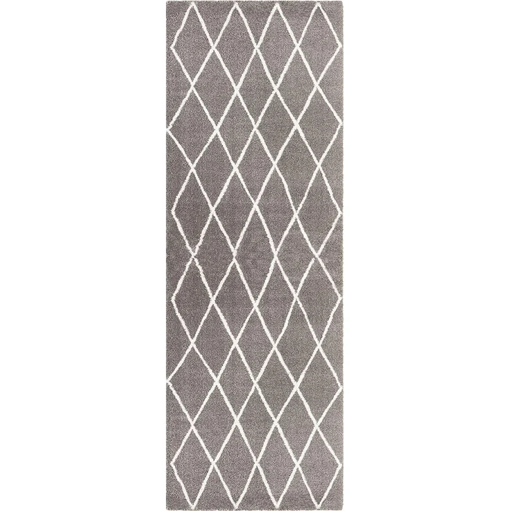 Elle Decoration Passion Hochflor Teppich Wohnzimmerteppich - Weich Flauschig Langflor Shaggy Flokati Rauten Muster für Wohnzimmer Esszimmer Küche oder Schlafzimmer Creme Grau, 160x230cm – Bild 6