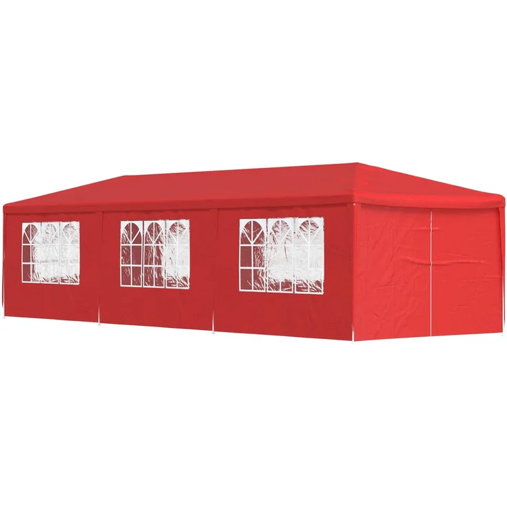 vidaXL Party-Zelt 900 x 300 x 255 cm Rot PE und Stahl 42033000 – Bild 1