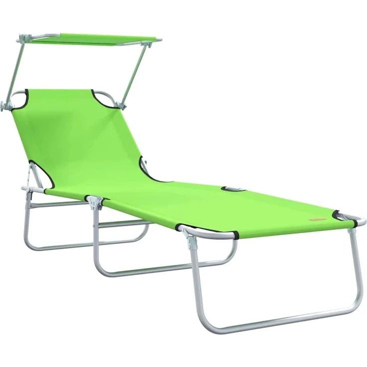 vidaXL Sonnenliege 2 pcs Grün 58 x 188 x 77cm Polyester 42003064 – Bild 3