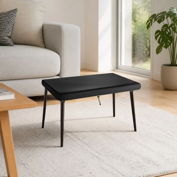Outdoor-Möbel-Schutzhülle, 420D Oxford-Gewebe, Schwarz, 180 x 100 x 15 cm, wasserdicht, staubdicht – Bild 2