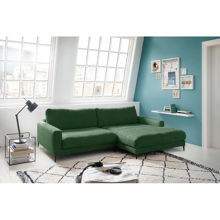 KAWOLA Ecksofa CARA, Sofa Cord, Recamiere links od. rechts, versch. Farben – Bild 2