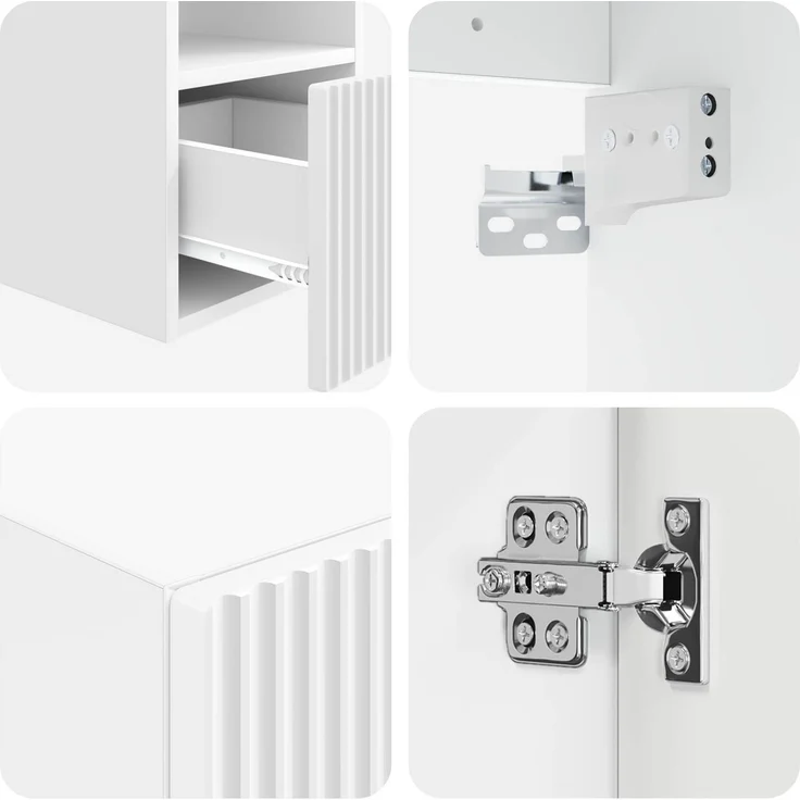 vidaXL Badezimmerschrank-Set 5 stk. Weiß 136 x 35 x 80 cm 3405973 – Bild 8