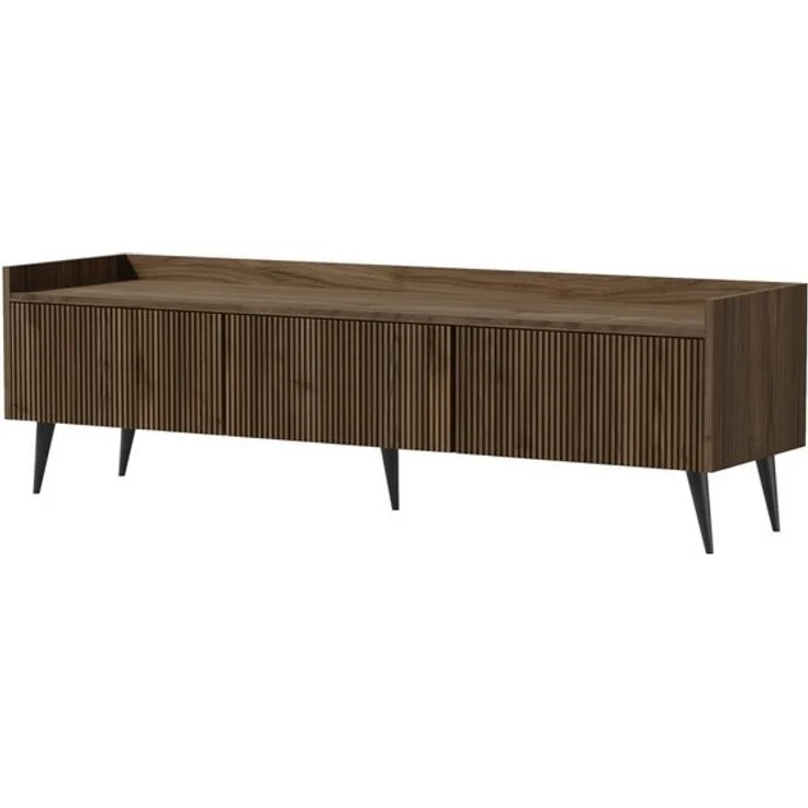 Compleo TV-Schrank 150 cm, Lamellenoptik, Japandi design, geriffeltes Front – Bild 3