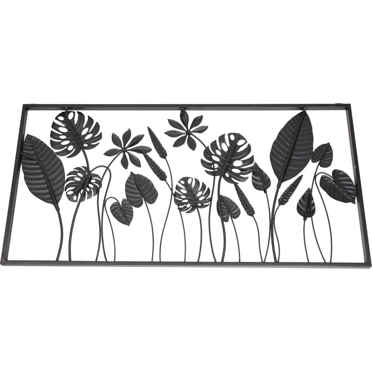 Metallbild Blätter Wandbild Bild Wanddeko Wohnzimmer Metall Dekoration Dekobild – Bild 3