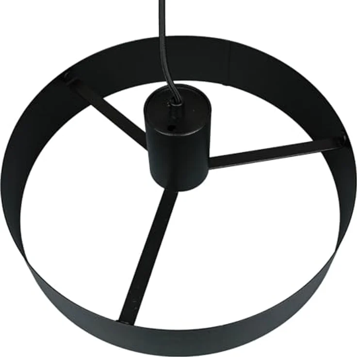 Licht-Erlebnisse Hängeleuchte rund Metall schwarz, Ø35cm, E27, Industrie-Stil für Esszimmer und Küche – Bild 5