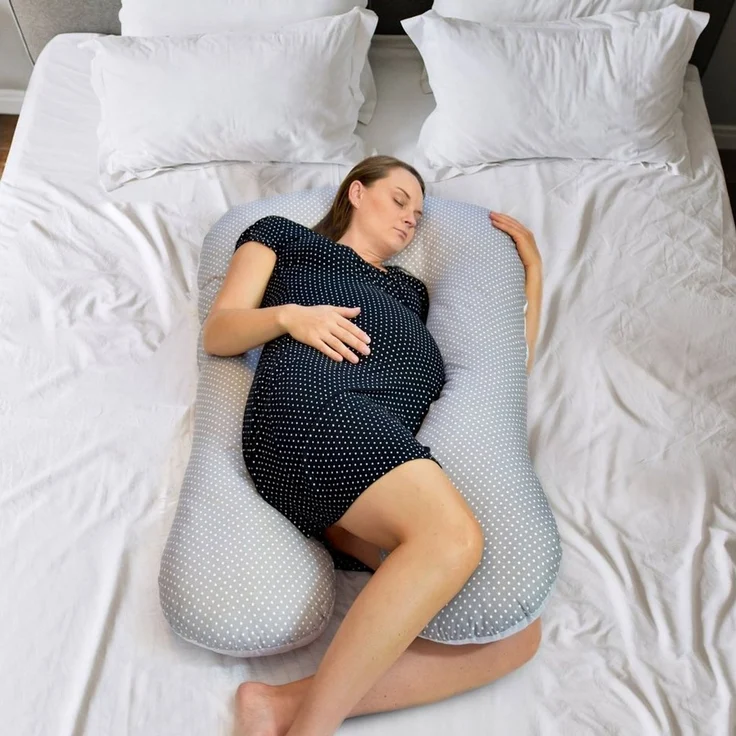 Amilian Stillkissen 330 cm - Seitenschläferkissen, Schwangerschaftskissen, Lagerungskissen, Stillkissen XXL - Stillkissen Seitenschläferkissen - Amilian Stillkissen, mit abnehmbaren Bezug, Stillkissen mit Füllung – Bild 2