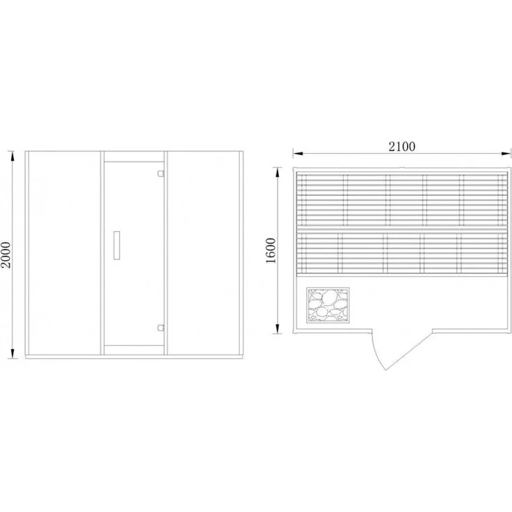 XXXL Luxus Infrarotsauna +Infrarotkabine Kombi Sauna inkl. Saunaofen 6 Pers. SET – Bild 5