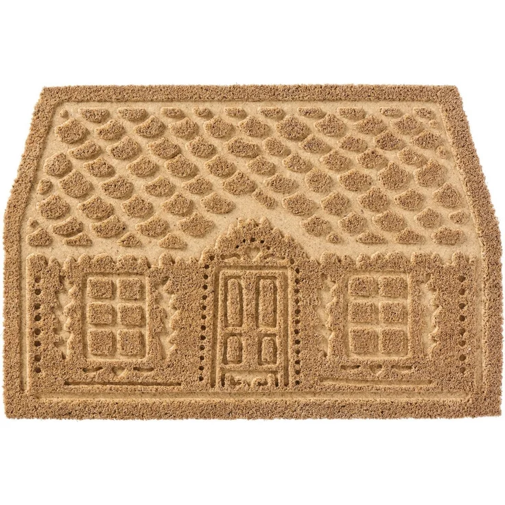Ib Laursen - Fußmatte Türmatte Weihnachtshaus Natur Kokos Weihnachtsdeko 2857-00 – Bild 1