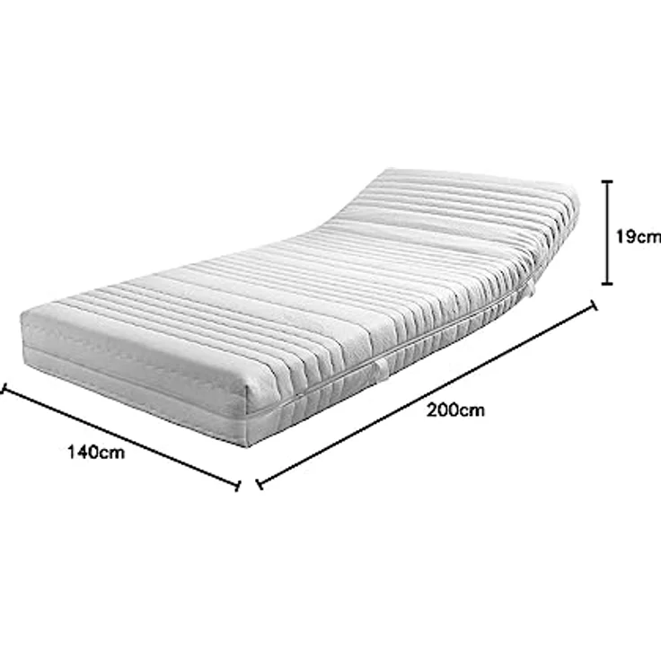 Ravensberger Latexmatratze Ravo-Relax H3 - 140 x 200 cm, mittelfest - 7-Zonen LATEXCO-Stiftlatexkern, Baumwoll-Doppeltuch-Bezug – Bild 2