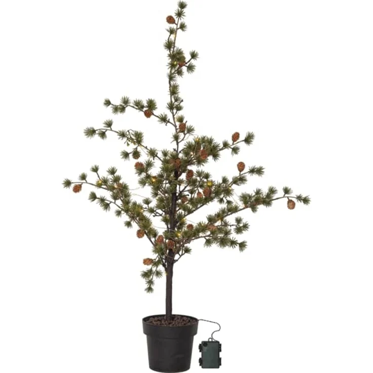 Outdoor Bäumchen Larix im Topf 40 LEDs Timer H 117cm