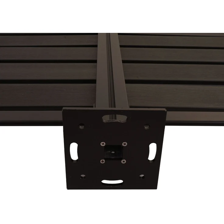 Alu Mülltonnen-Zaun HWC-K57, Mülltonnenverkleidung, Holzoptik erweiterbar 130x300x110cm ~ anthrazit – Bild 6