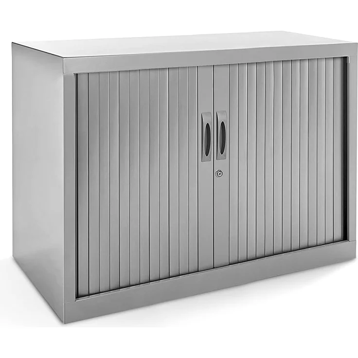 Rocada | Metallschrank | Aktenschrank für Büromöbel | Rollladentüren und Regale höhenverstellbar | Schränke mit Schloss | 102 x 45 x 70 cm - Grau – Bild 1
