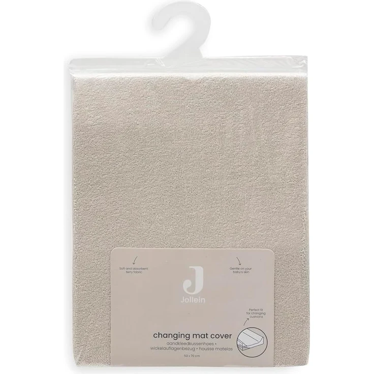 Jollein Wickelauflage Bezug Frottee - 50x70 cm - Baumwolle - Oeko-Tex Zertifiziert - Sand – Bild 2