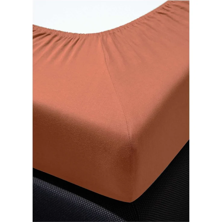 irisette Spannbettlaken NEPTUN Jersey BL 150x200 cm rot Spannbetttuch Bettlaken Spannlaken – Bild 3