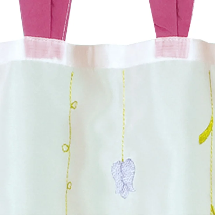 Bistrogardine mit Schlaufen ca. 150x45 cm Auswahl: flieder - Blumen bestickt – Bild 5