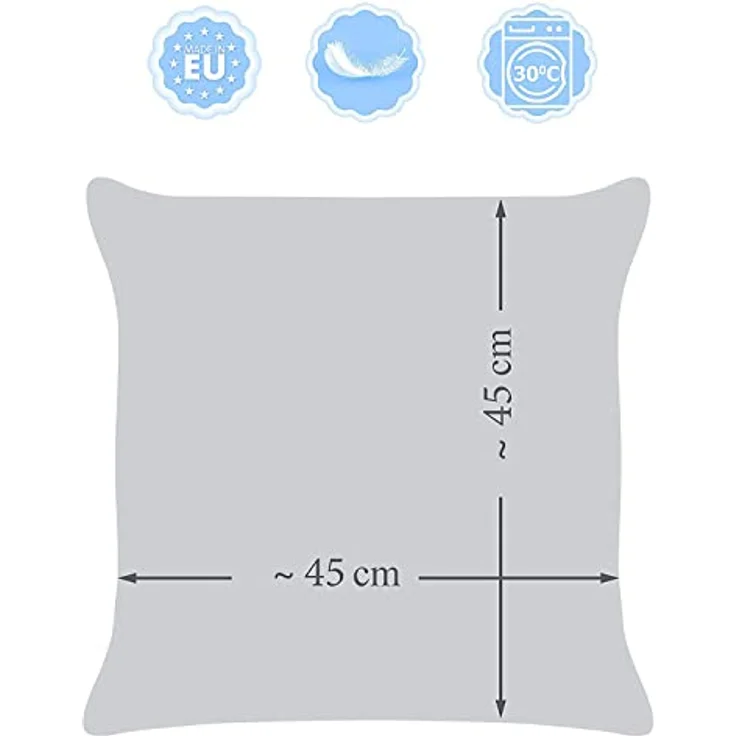 Amilian Dekokissen 4er Set - Dekokissen mit Füllung - 45x45 cm - Deko Kissen – Bild 5