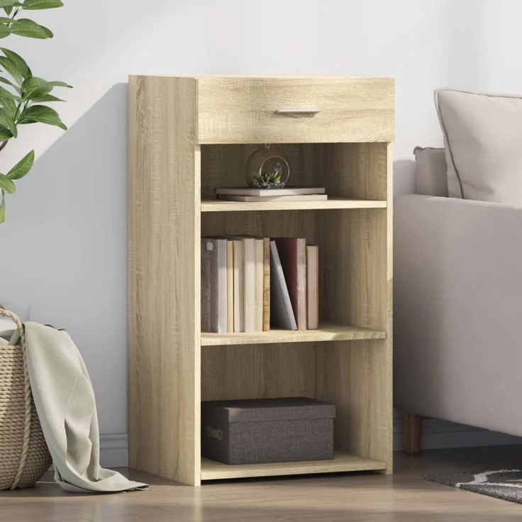 vidaXL Sideboard Sonoma-Eiche 50x42,5x93 cm Holzwerkstoff 846329 – Bild 1