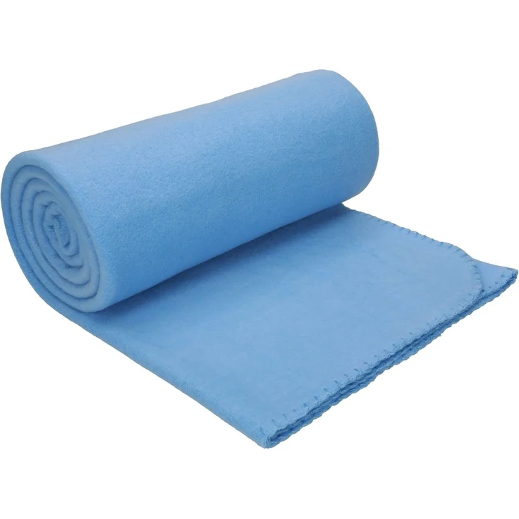 Wohndecke Luxus Fleecedecke Kuscheldecke Größe 130x170 cm Farbe hellblau, Betz, 180 g/m² – Bild 1