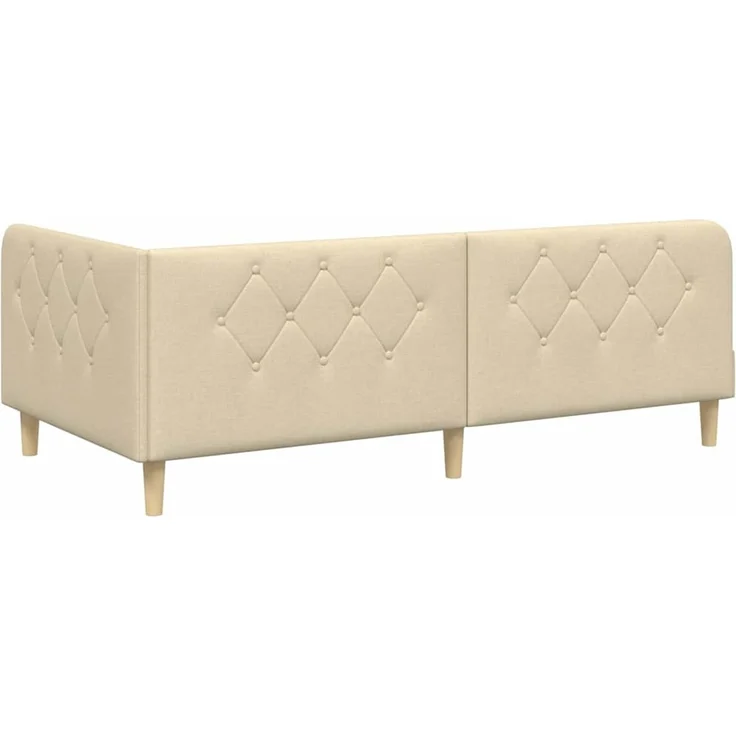 vidaXL Eckbettgestell Creme 90 x 200 cm Stoff 3394123 – Bild 8
