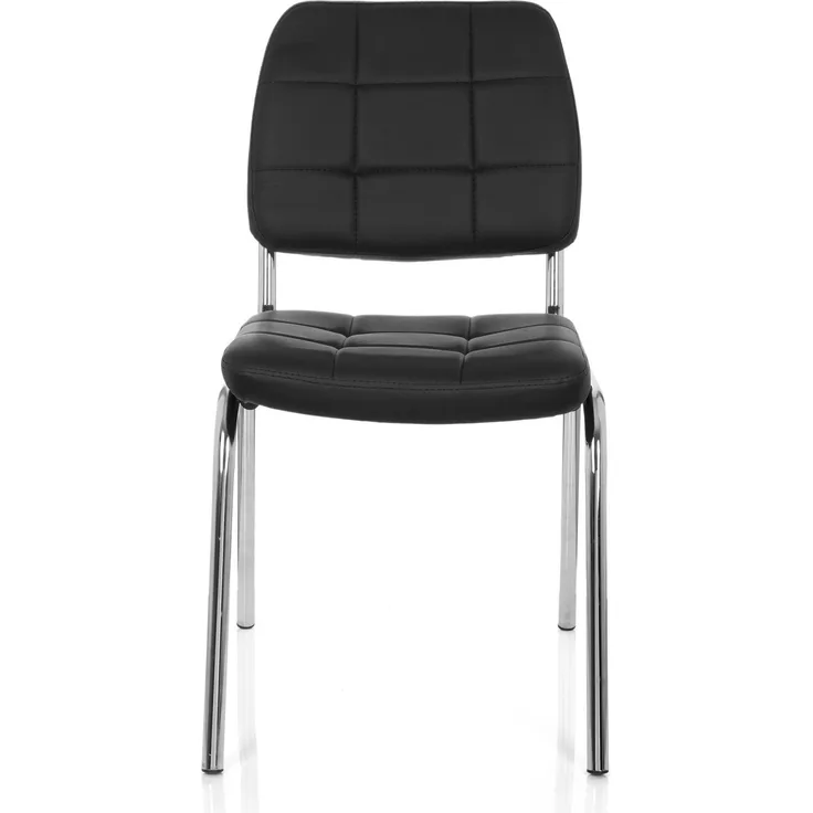hjh OFFICE Besucherstuhl Konferenzstuhl PICENO V Kunstleder, Schwarz