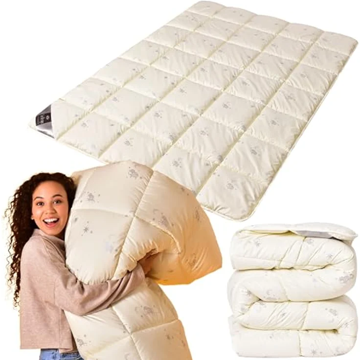 SEI Design Naturfaserbettdecke Wool Comfort 135x200 cm, Füllung: 70% Schurwolle - 30% Polyester – Bild 2