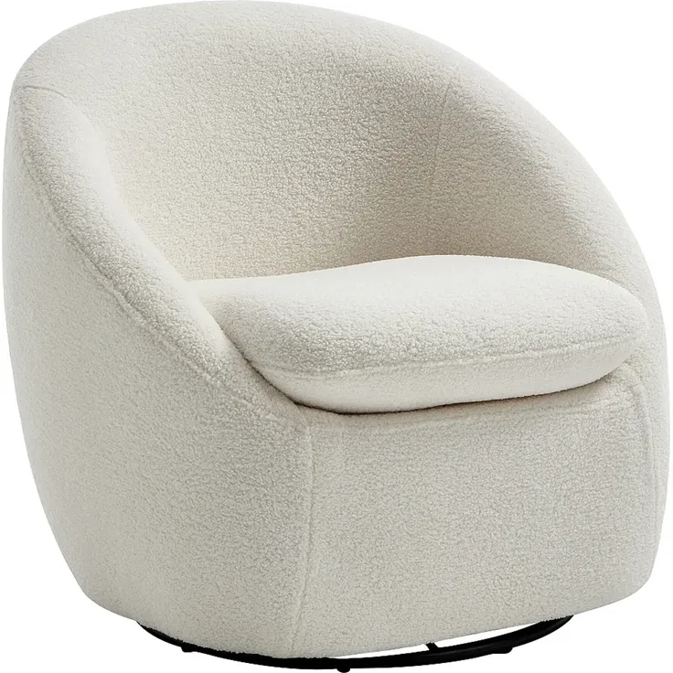 Vente-unique - NETALIO - Sessel mit gerader Rückenlehne - Metall - Weiß - 78 x 71 x 75 cm