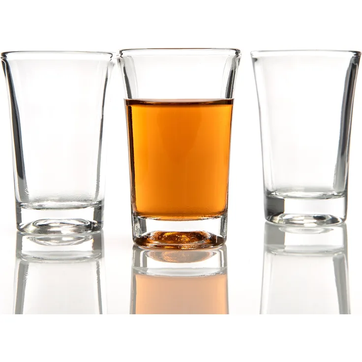 BigDean 6er Set Schnapsgläser 4cl - Shotgläser aus Glas - Spülmaschinenfest - Shot Gläser für Wodka, Ouzo, Sambuca, Tequila, etc. - Pinnchen, Stamperl, Schnapsbecher