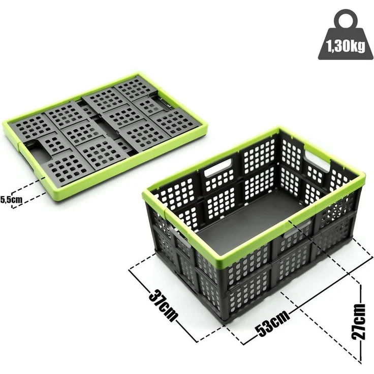 BigDean Klappbox faltbar extra groß & extrem stabil – Klappkorb ideal für Einkäufe und Transport – Einkaufskorb faltbar Made in Germany Klappbox – Bild 2