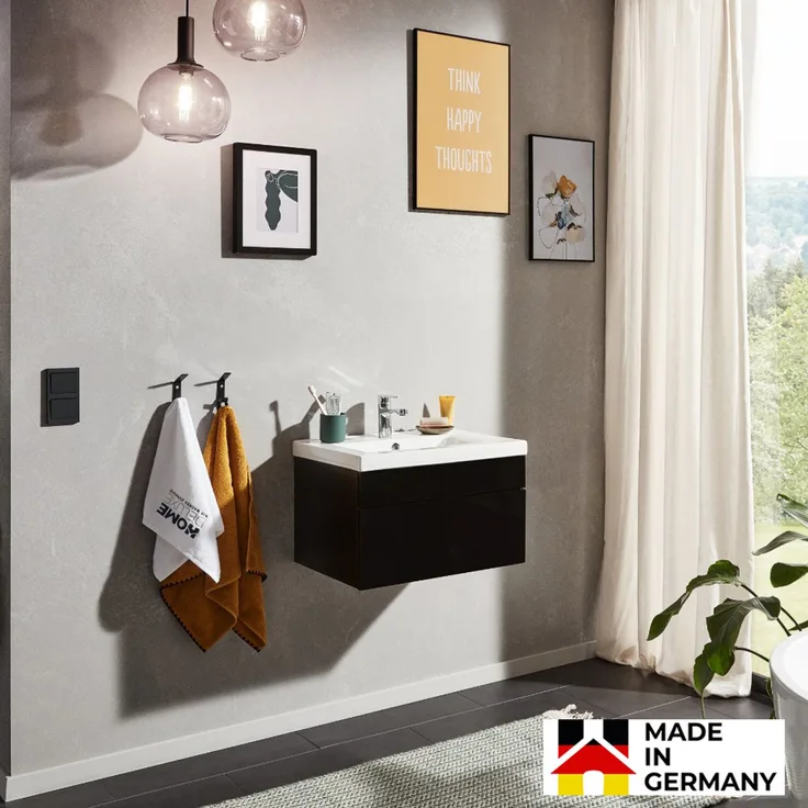 HOME DELUXE Waschtisch 'WANGEROOGE - S', Schwarz