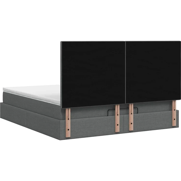 vidaXL Ottoman Bett mit Matratze Dunkelgrau 140 x 190 cm Stoff 3457488 – Bild 9