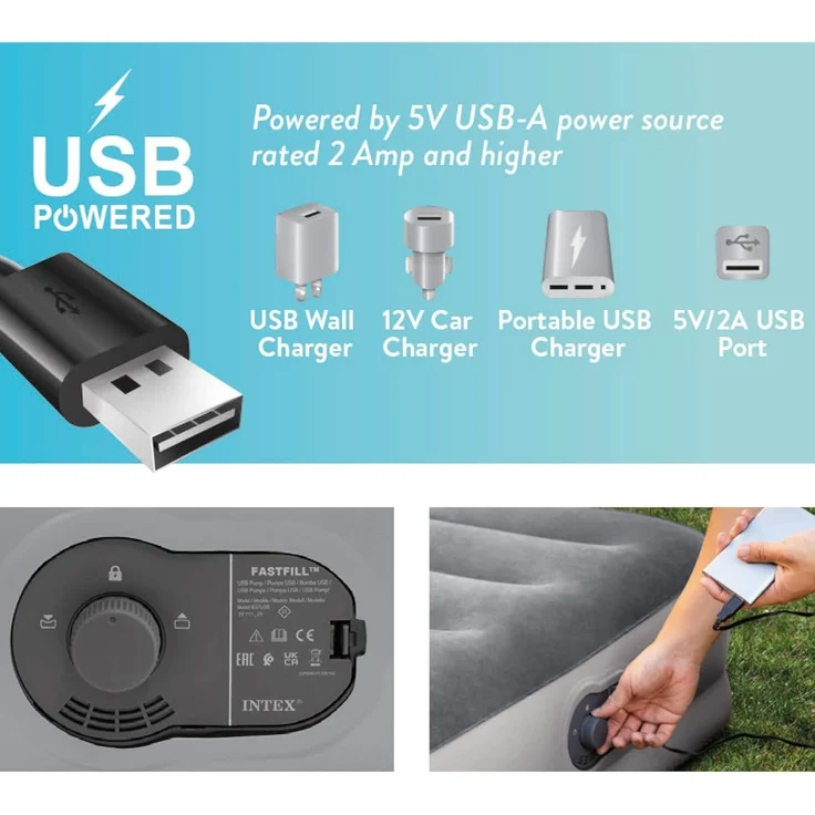 Intex Luftbett DuraBeam Mid-Rise Comfort mit USB-Pumpe 99 x 191 x 36 – Bild 6