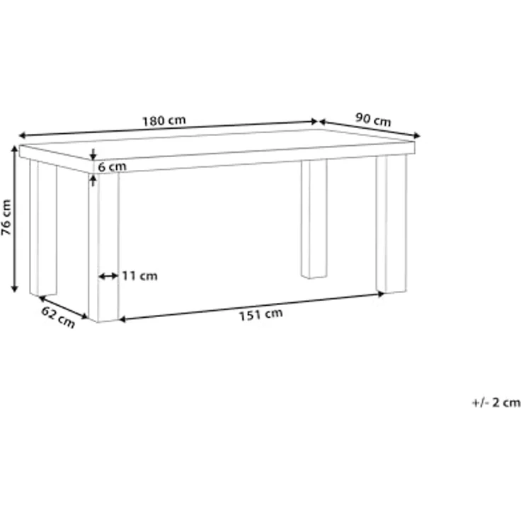 Gartentisch Beton Grau TARANTO – Bild 3