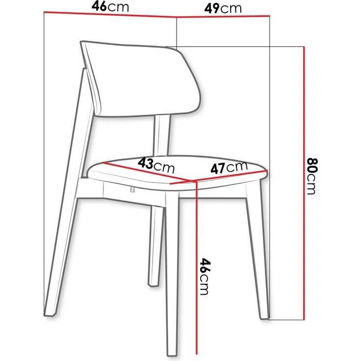 Esszimmerstuhl Taskir C, Stuhl aus Buchenholz für Küche, Restaurant (Buche / Magic Velvet 2250) – Bild 5