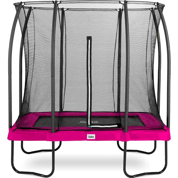 Salta 'Comfort Edition' Trampolin inkl. Sicherheitsnetz, rechteckig, Stahl pink, 249 x 214 x 153 cm – Bild 1