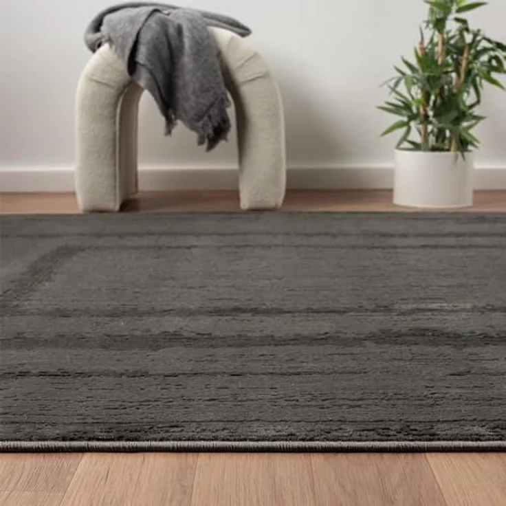 Vimoda Teppich Teppich Wohnzimmer neues priumum Designteppich moderne, Rechteckig, Höhe: 11 mm, Teppich 3D effekt Boho Einfarbig hoch-tief Bordüre Designteppich – Bild 9