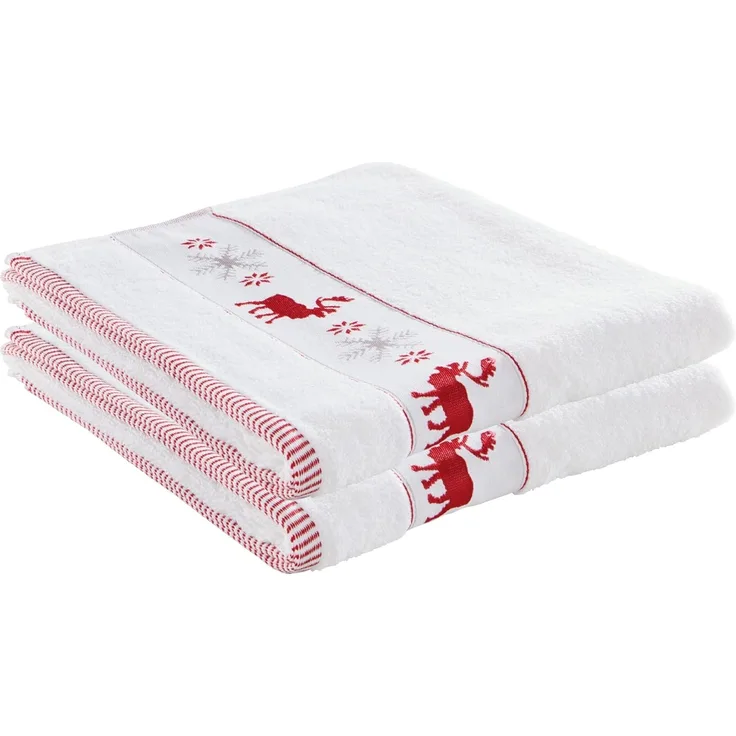 Erwin Müller Handtuch Handtuch 2er-Pack, Frottier, Walk-Frottier Motiv: Elch