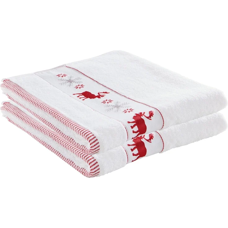 Erwin Müller Handtuch Handtuch 2er-Pack, Frottier, Walk-Frottier Motiv: Elch – Bild 1