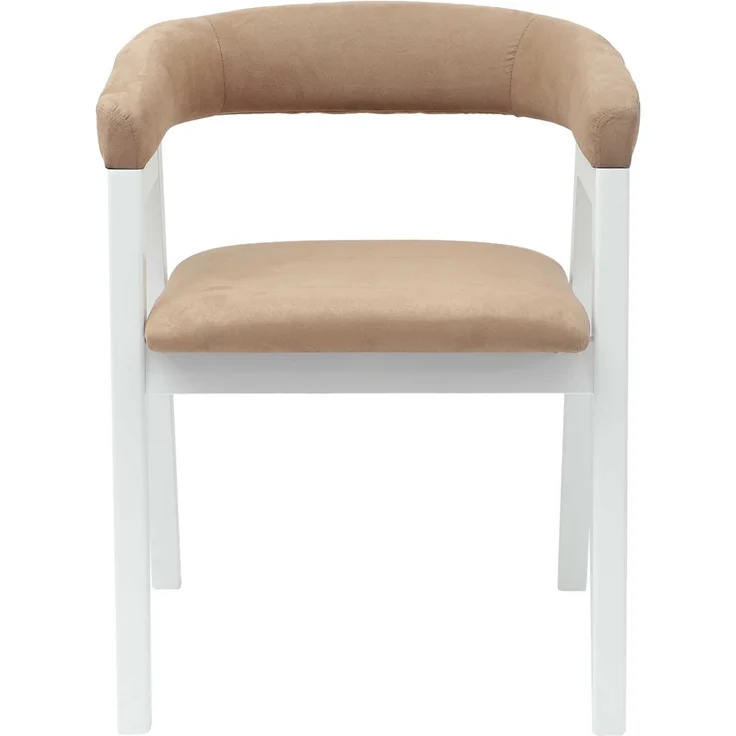 vidaXL Esszimmerstühle 2 pcs Weiß 54 x 57 x 73 cm Massives Gummiholz 42020427 – Bild 4