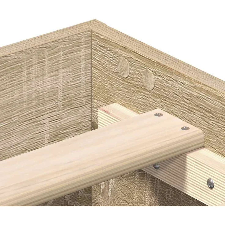 vidaXL Bettrahmen 2 pcs Sonoma 152x203 cm Holzwerkstoff 3402866 – Bild 8