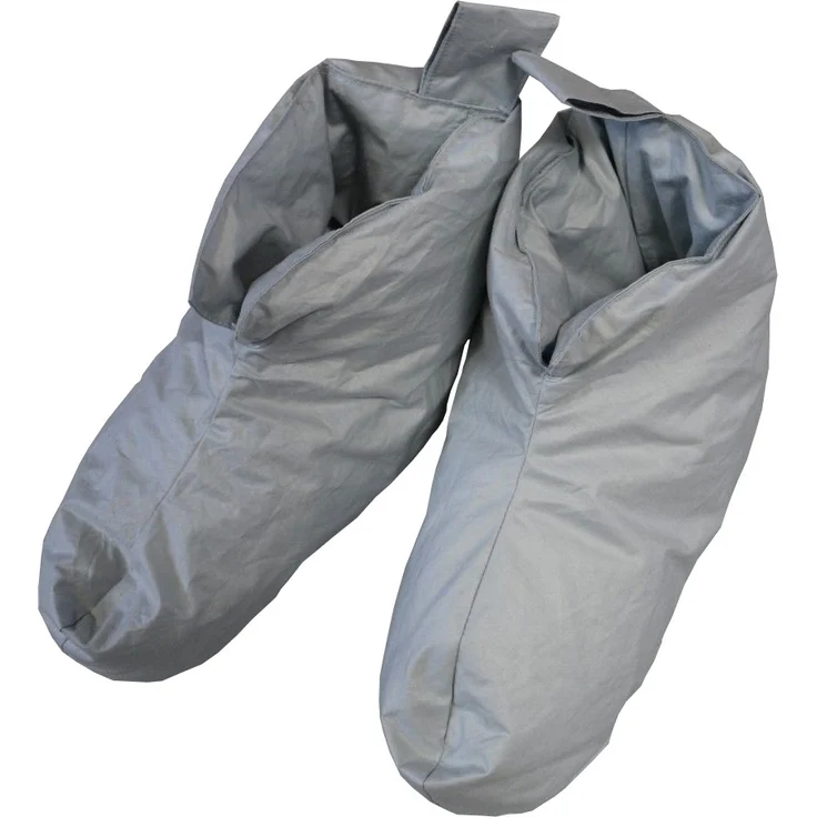 Betten Hofmann Kuschelwarme Daunenschuhe Bettschuhe Hausschuhe silber Gr. 2 – Bild 4