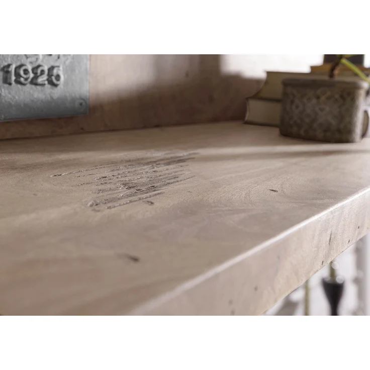 Wandregal Mango 180x25x38 whitewash lackiert RAILWAY #391 – Bild 6