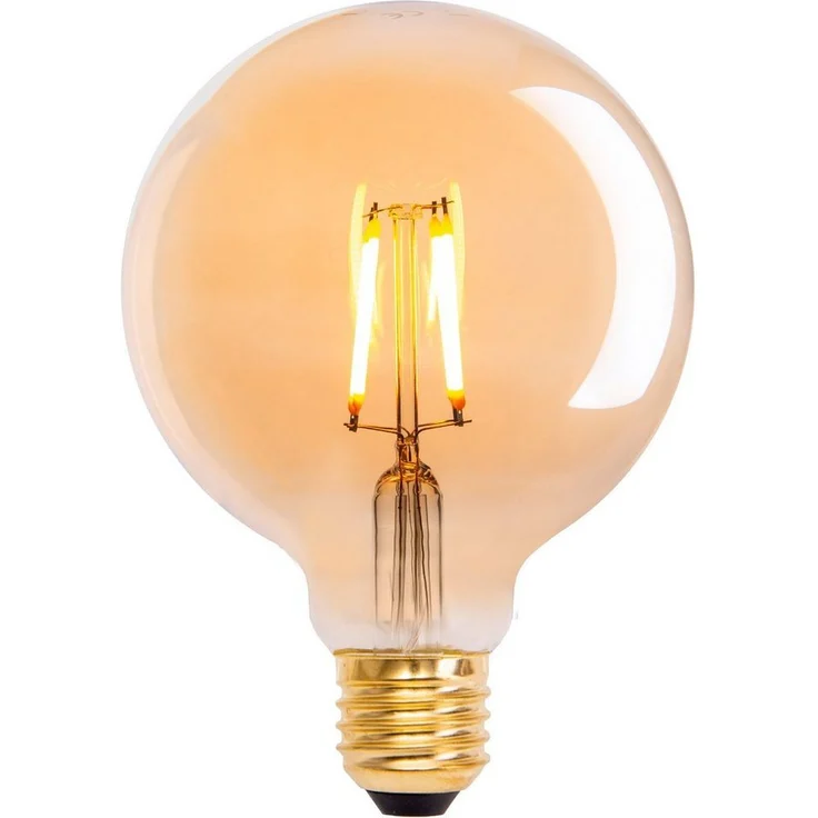 näve LED-Leuchtmittel Dilly, E27, 3 St, Warmweiß, Set of 3 LED bulbs, E27/4.1W "Dilly" Reto Kugel, Deko Globlampe – Bild 5