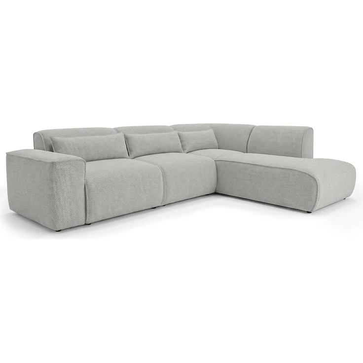 AX LIVING Wohnlandschaft mit Schlaffunktion Ruyam Schlafsofa Hellgrau R – Bild 4