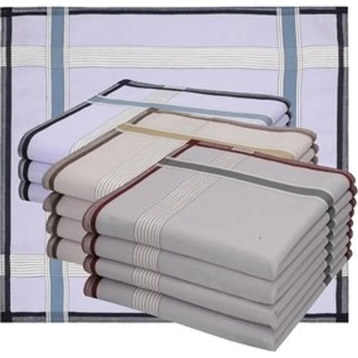 Betz Taschentuch Herren Stoff Taschentücher Set Leo 1 Dessin 7 Größe 40x40 cm, (Set, 12-St. 12 Taschentücher), 100% Baumwolle – Bild 6