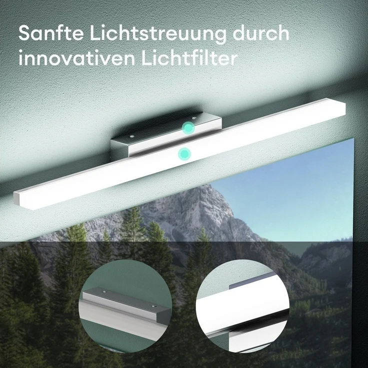 Mai & Mai LED Spiegelleuchte Spiegellamp Badleuchte Wandleuchte 6000K Badlampe Spiegelstrahl – Bild 2