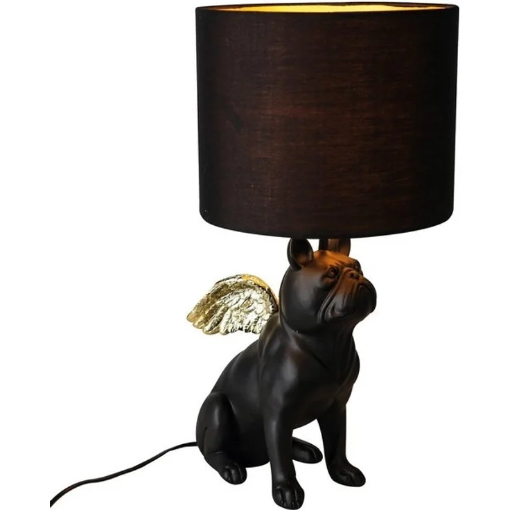 GILDE Tischleuchte GILDE Lampe Flying Bulli - schwarz - H. 55cm x D. 26cm – Bild 2