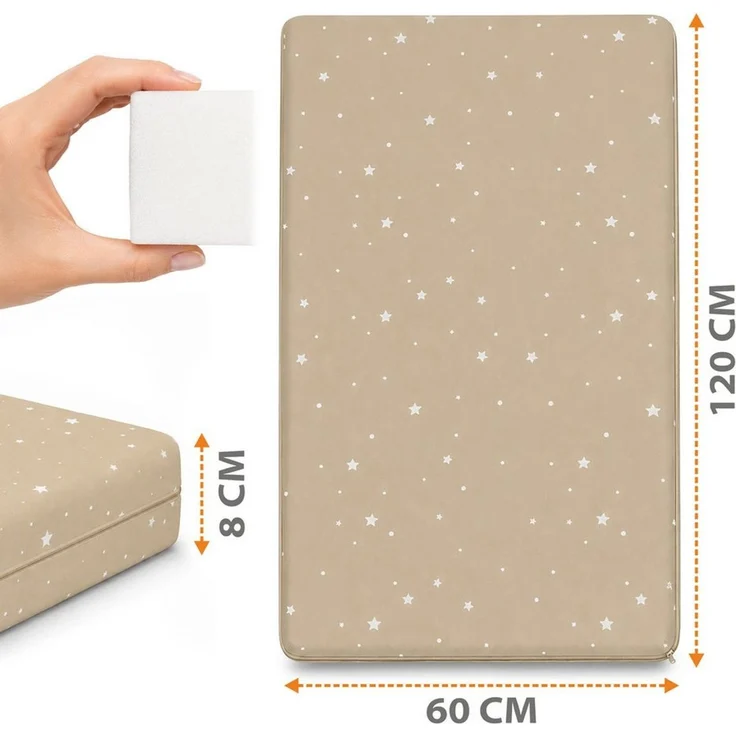 Matratze Kinderbett Mattress 60x120 cm Kindermatratze für Babybett Reisebett Beistellbett und Gitterbett Kinderbettmatratze Bettmatratze für Baby und Kinder 60x120 – Bild 2