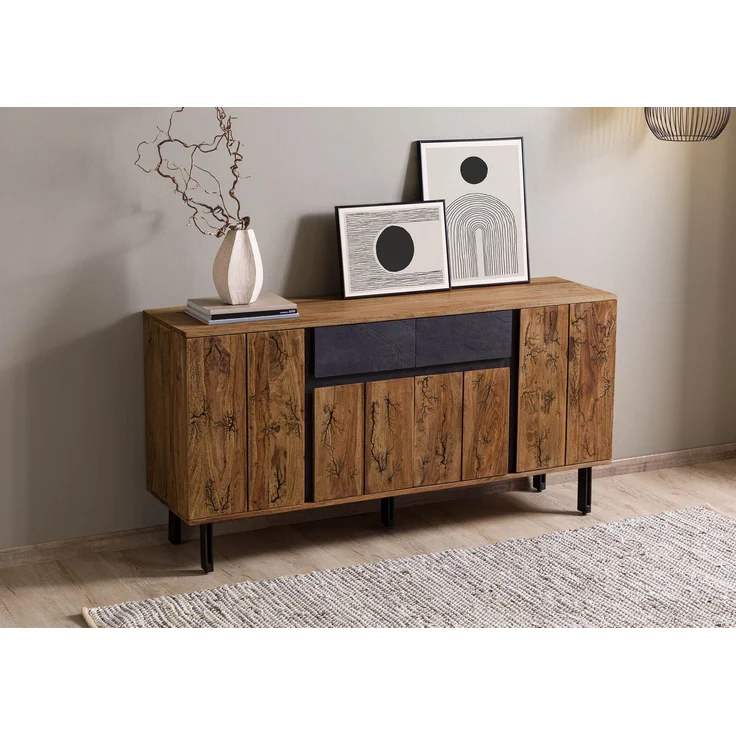 Sideboard Sheesham 155x40x77 natur unbehandelt LICHTENBERG #115 – Bild 2